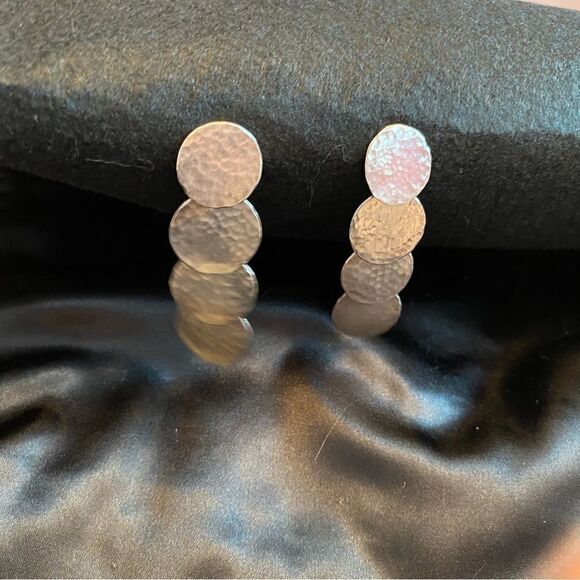 Silver Tone Dangling Earrings  - Picture 5 of 5